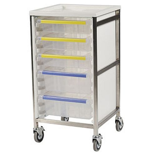 Bristol Maid Stainless Steel Single Column Caretray Trolley Sports