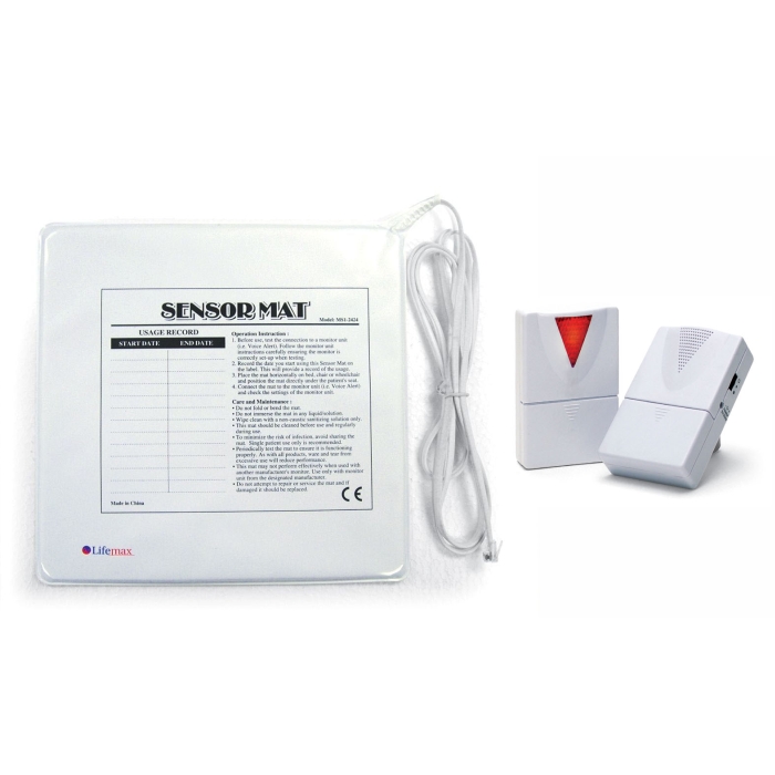 Wireless Care Alarm Kit With Chair Leaving Sensor Mat Sports Supports Mobility Healthcare 2447