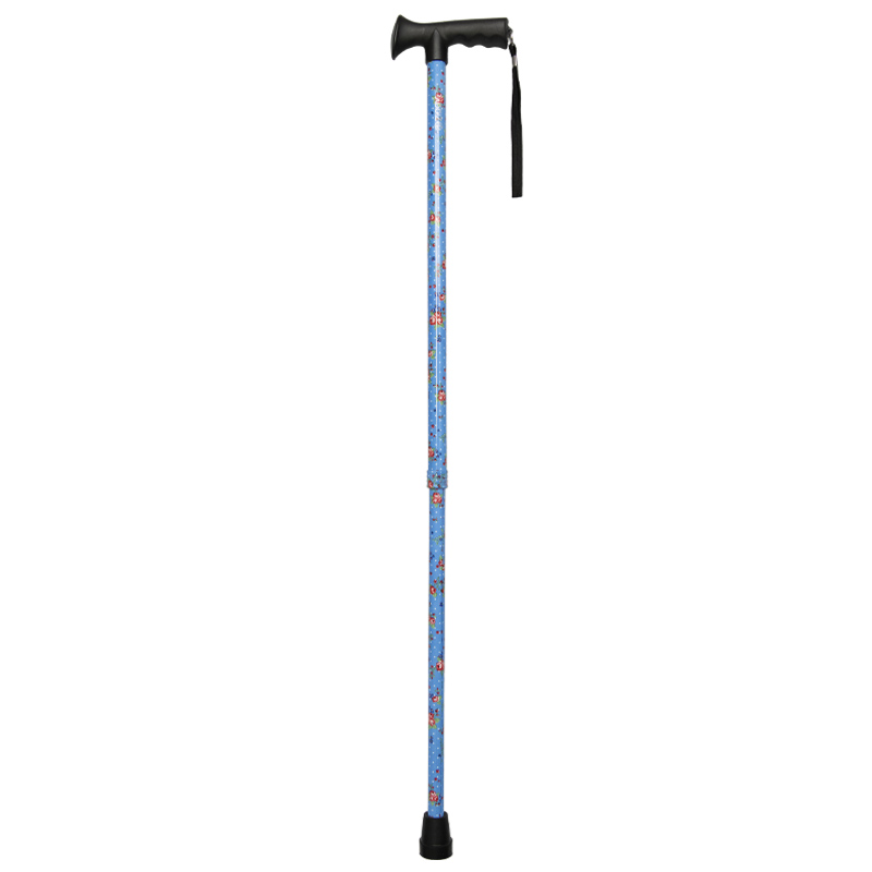 Floral Adjustable Walking Stick Gel Handle Health And Care