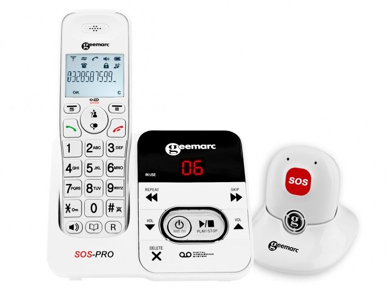 Geemarc AmpliDECT 295 SOS PRO Amplified Cordless Telephone and Pendant