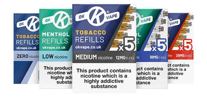 Discount Codes and Money Off OK Vape Refills Health and Care