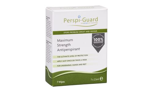 Perspi Guard Maximum Strength Antiperspirant Wipes - Pack of 7