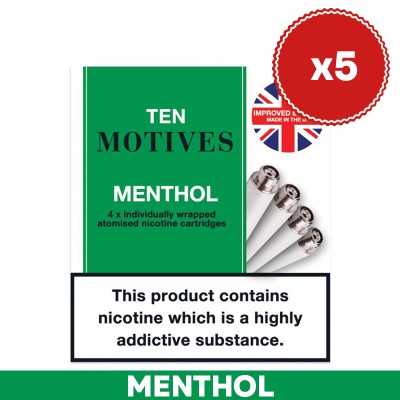 10 Motives E-Cigarette Menthol Refill Cartridges Saver Pack (5 Packs)