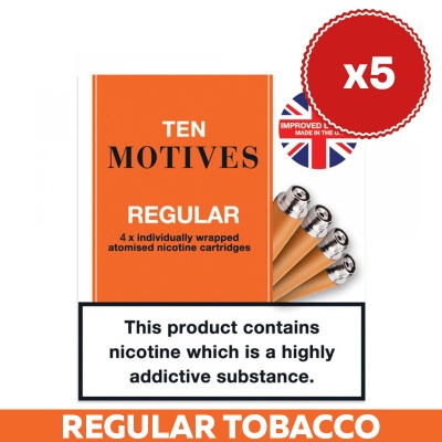 10 Motives E-Cigarette Tobacco Refill Cartridges Saver Pack (5 Packs)