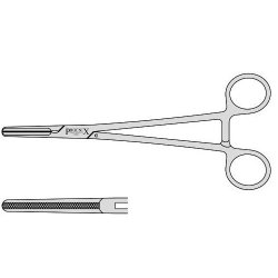 Presbyterian Tubing Clamp Forceps With Serrated Jaws And Box Joint 165mm Straight