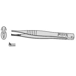 Mitchell Dissecting Forceps Serrated Jaws And 1 Into 2 Teeth 140mm Straight
