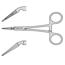 Stieglitz Splinter Forceps With Box Joint 140mm Curved