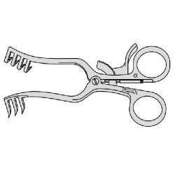 West Retractor With 3 Into 4 Teeth Sharp 140mm