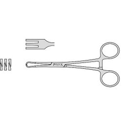 Lahey Tissue Forceps With 3 Into 3 Teeth And Box Joint Thyroid Vulsellum 200mm