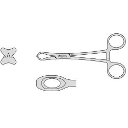 Lane Tissue Forceps With 1 Into 2 Teeth And Box Joint 150mm