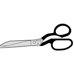 Counter Scissors With Black Bows 200mm Straight