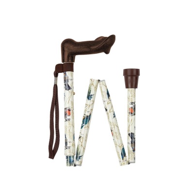 Garden Birds Anatomical Height-Adjustable Foldable Walking Stick