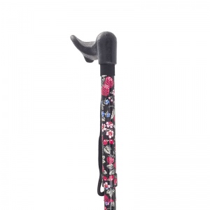 Adjustable Folding Fruit Pattern Anatomical Walking Stick