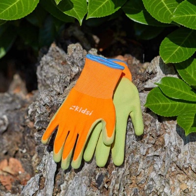 Briers Junior Digger Green and Orange Children's Gardening Gloves