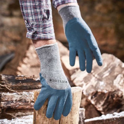 Briers Large Oxford Blue Grip Thermal Gardening Gloves