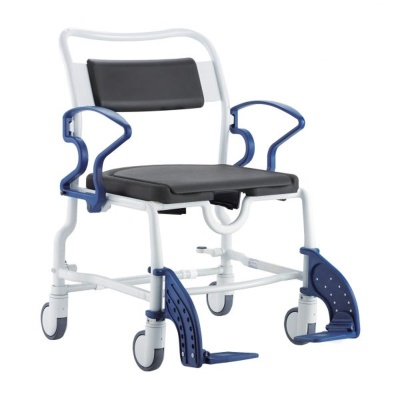 Rebotec Dallas Wide Bariatric Shower Commode Chair with Wheels