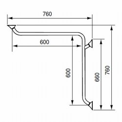 Linido Horizontal Angled Grabrail