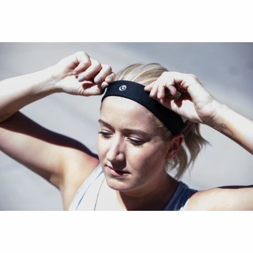 FlipBelt Sports Headband for Men and Women (Black)