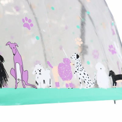 Fulton Birdcage Clear Dome Umbrella (Dog and Bone)