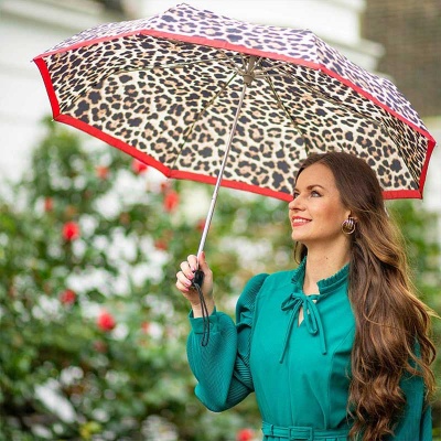 Fulton Minilite 2 Foldable Umbrella (Lustrous Leopard)