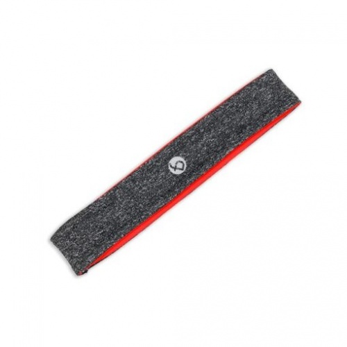 FlipBelt Sports Headband for Men and Women (Heather Grey/Neon Punch)