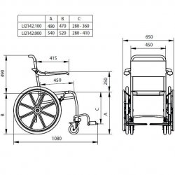 Linido Self Propelled Shower Chair