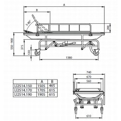 Linido Height Adjustable Shower Trolley