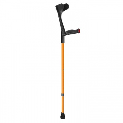 Ossenberg Orange Open-Cuff Comfort-Grip Adjustable Crutch (Right Hand)