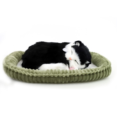 Precious Petzzz Black and White Battery Operated Toy Cat