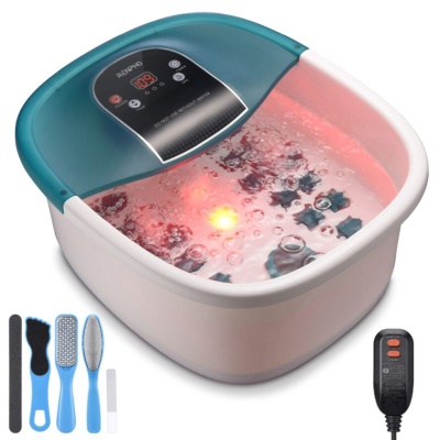 RENPHO Vibrating and Massaging Heated Foot Spa with Bubbles