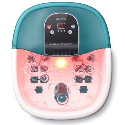 RENPHO Vibrating and Massaging Heated Foot Spa with Bubbles