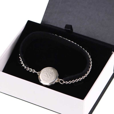 SOS Talisman Ornate Ladies Sterling Silver Medical ID Bracelet