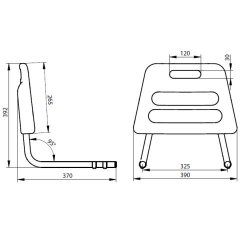 Linido Back Support for Shower Stool