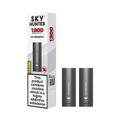 Sky Hunter 1300 Icy Pineapple Twist Slim Vape Pods (20mg)