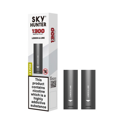 Sky Hunter 1300 Lemon Lime Twist Slim Vape Pods (20mg)