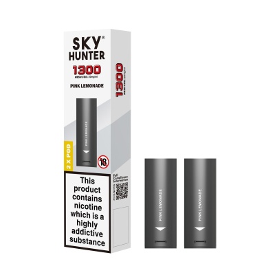 Sky Hunter 1300 Pink Lemonade Twist Slim Vape Pods (20mg)