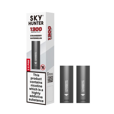 Sky Hunter 1300 Strawberry Watermelon Twist Slim Vape Pods (20mg)