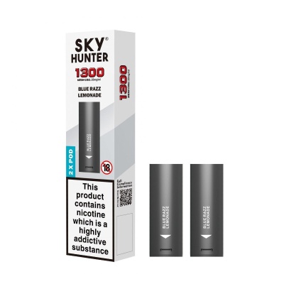 Sky Hunter 1300 Blue Razz Lemonade Twist Slim Vape Pods (20mg)