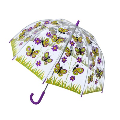 Soake Bugzz Kids' Clear Dome Umbrella (Butterfly)