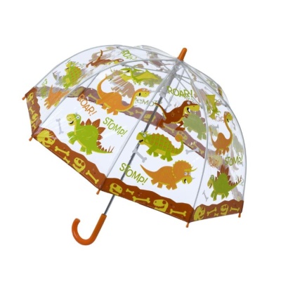 Soake Bugzz Kids' Clear Dome Umbrella (Dinosaur)