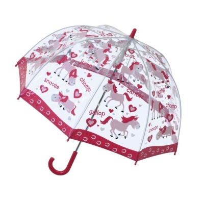 Soake Bugzz Kids' Clear Dome Umbrella (Pony)