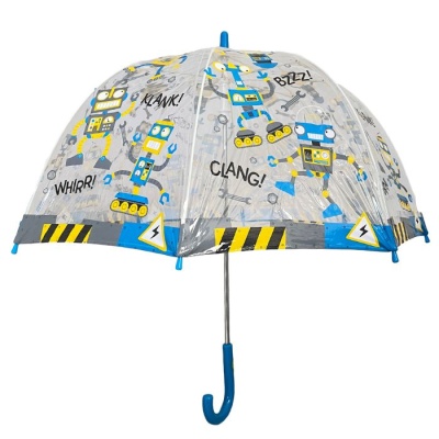 Soake Bugzz Kids' Clear Dome Umbrella (Robot)