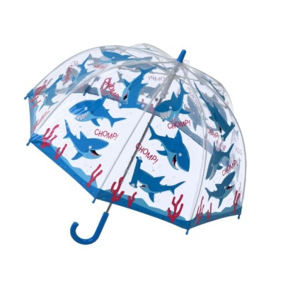 Soake Bugzz Kids' Clear Dome Umbrella (Shark)