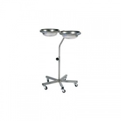 Sunflower Medical Variable Height Double Bowl Stand with 2 Bowls