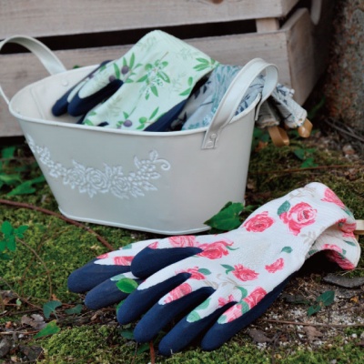 Towa WithGarden Luminus Rose-Patterned Premium Ladies Gardening Gloves