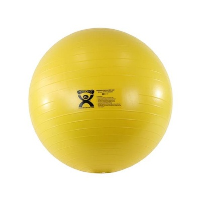 CanDo Deluxe 45cm Anti-Burst Exercise Ball (Yellow)