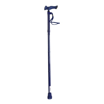 Ziggy Blue Ergonomic Gel Handle Folding Walking Stick