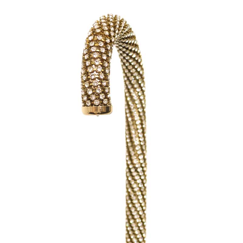 Brass Cane Encrusted with Swarovski Elements