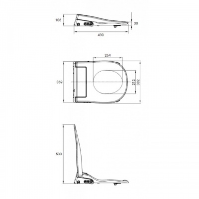 AKW Ergonomic Bidet Toilet Seat