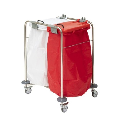 Alerta Double-Bag Laundry Trolley for Care Homes and Hospitals